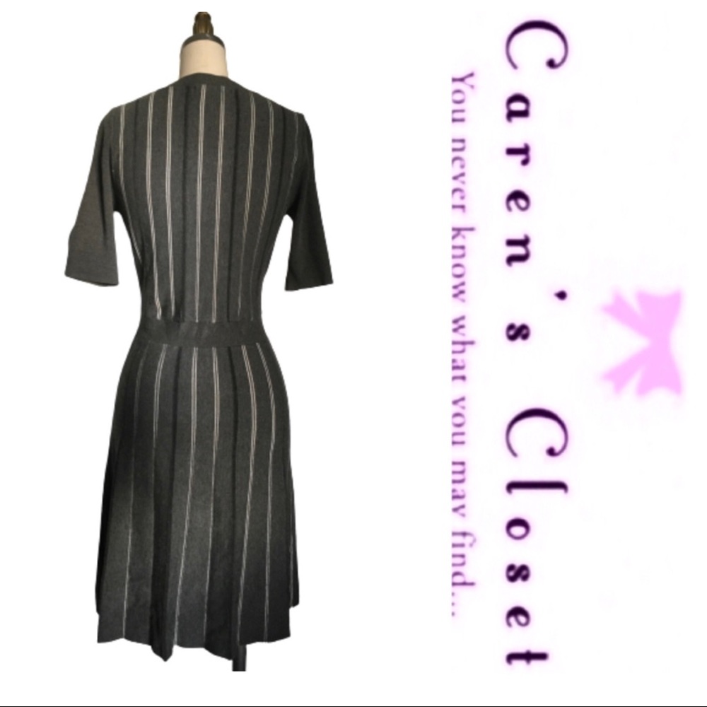 Banana Republic Grey Striped Knit Dress - Picture 5 of 7